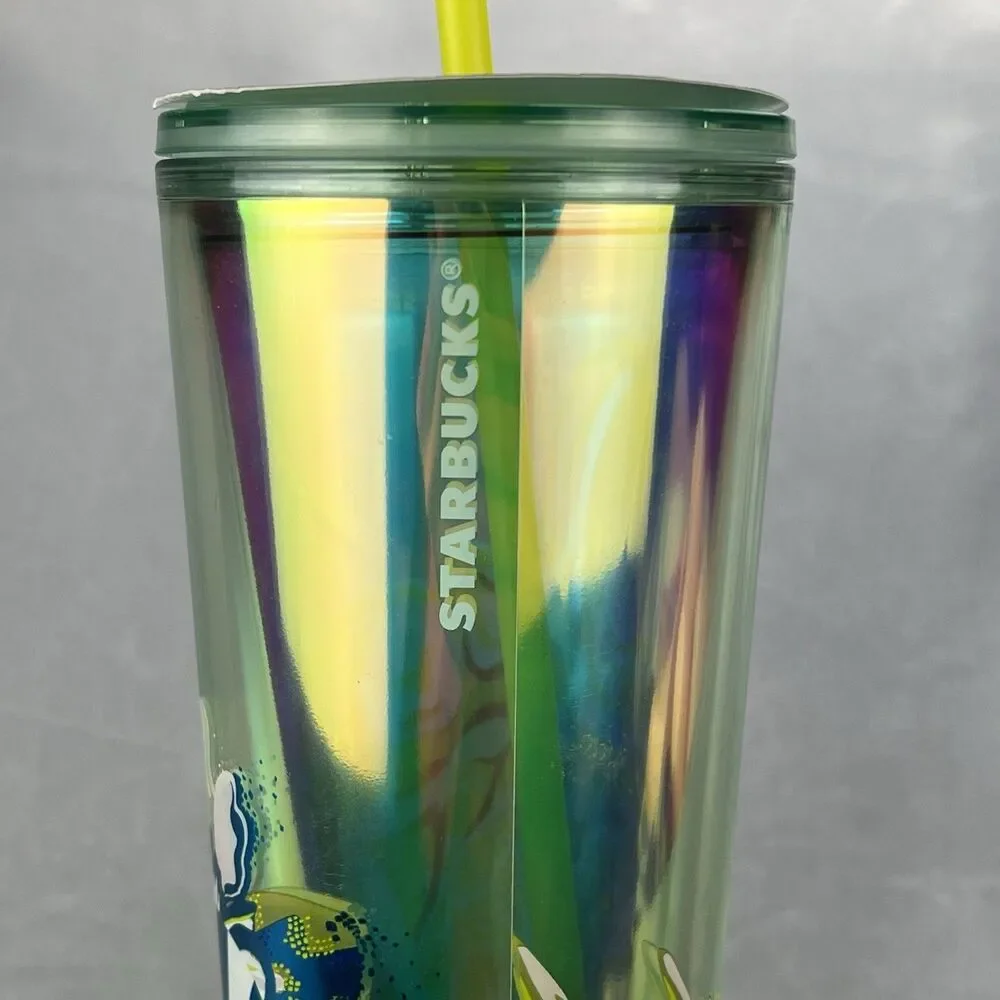 Starbucks Venti‎ 24oz Cold Cup Tumbler Iridescent Canna Lily Summer 2024 *READ